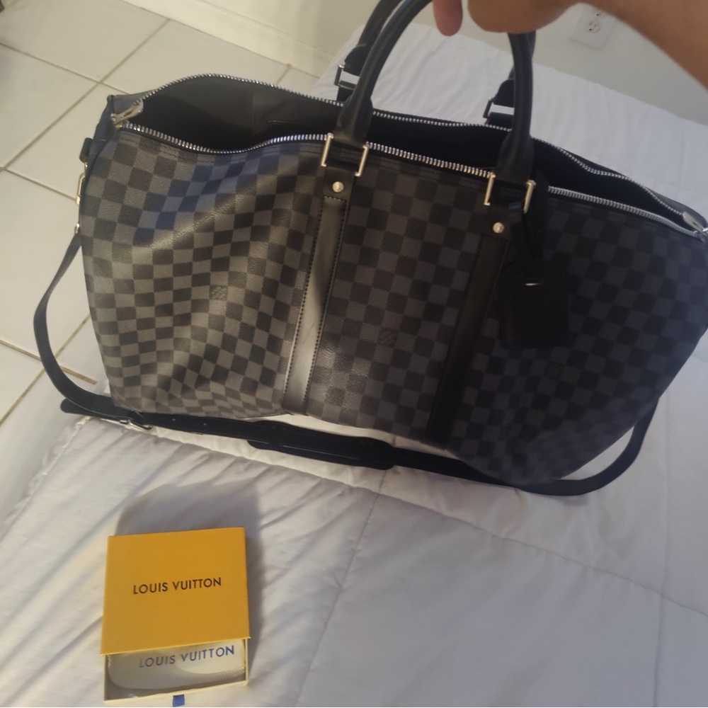 Louis Vuitton Black Keepall Bandoulière 55